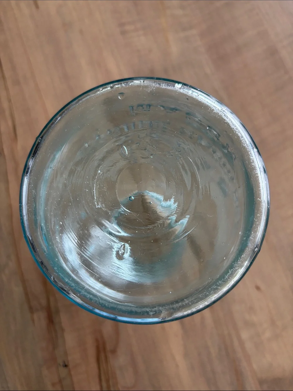 Strong Shoulder Mason Jar - Aqua Glass